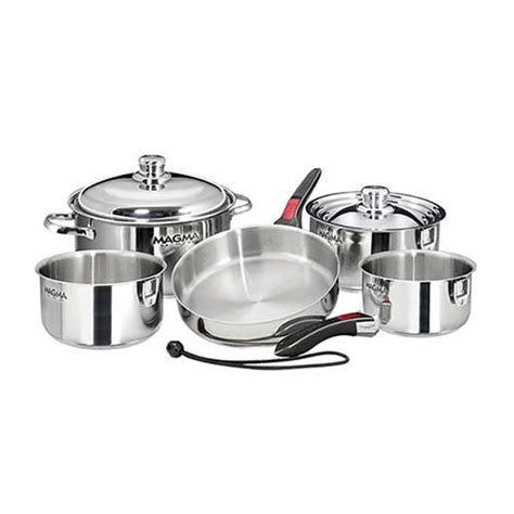 Maybe you would like to learn more about one of these? MAGMA Ten-Piece Stainless-Steel Nesting Cookware Set ...