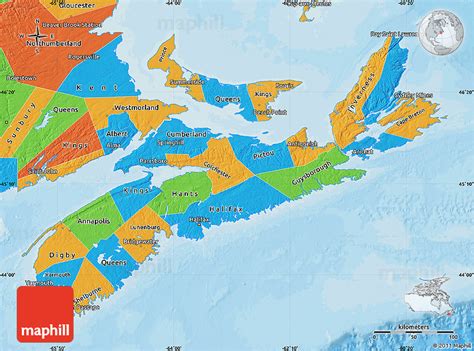 Political Map Of Nova Scotia