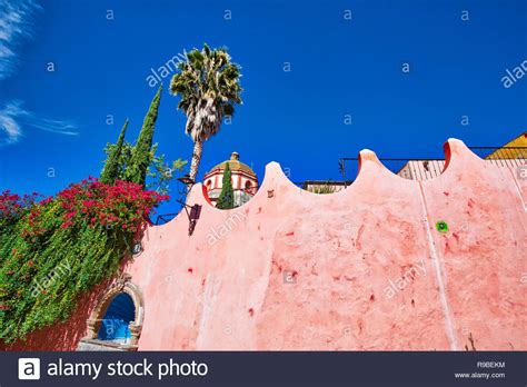 Colorful Buildings And Streets Of San Miguel De Allende In Historic