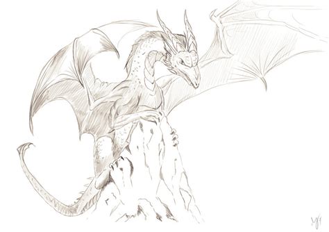 Dragon Sketch 2 By Mishaart On Deviantart