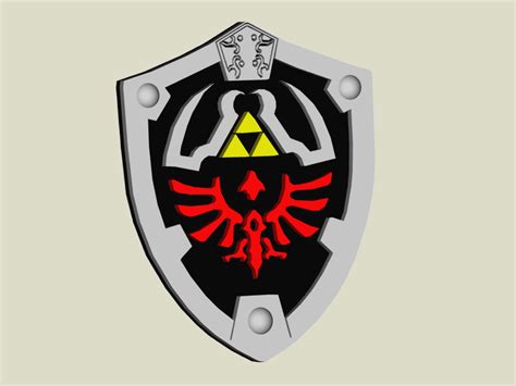 Zelda Dark Link Shield Nintendo Gamecube Wii Gameboy 3d Model By