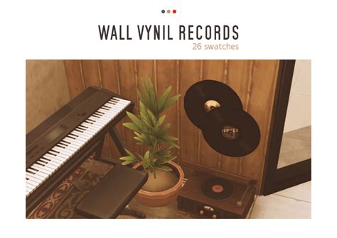 ~sims 4 Custom Content~ — Wall Vynil Records