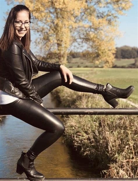 Lederlady ️ Leather Outfit Leather Leggings Outfit Leather Jacket Girl