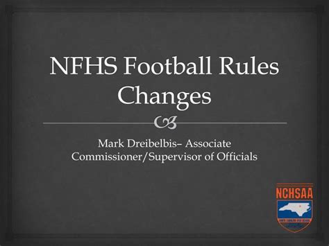 Ppt Nfhs Football Rules Changes Powerpoint Presentation Free