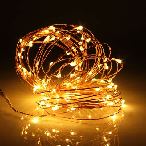 10m 100 Led Solar Powered Starry String Fairy Light Copper Wire