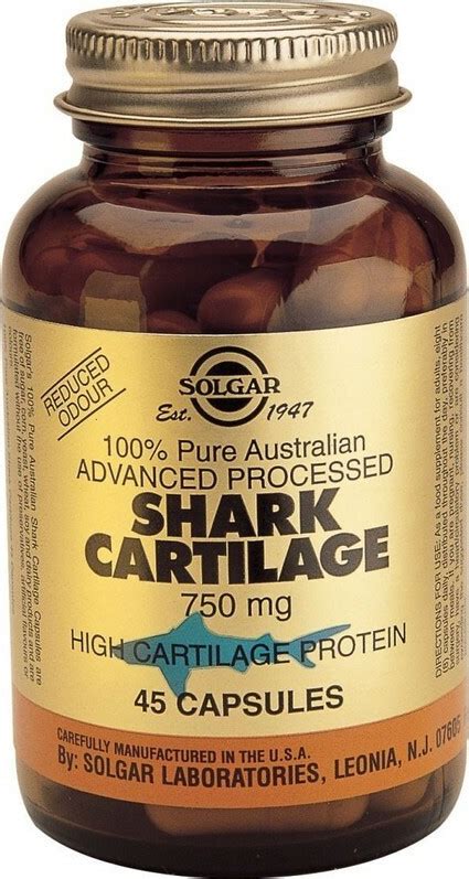 Solgar Shark Cartilage 750mg Συμπλήρωμα για την Υγεία των Αρθρώσεων 45