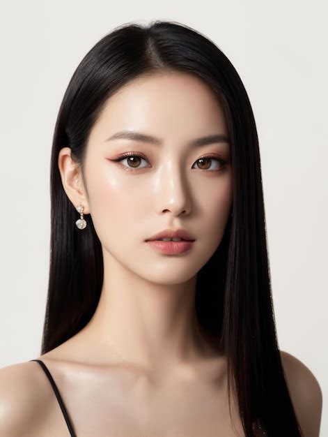 Premium Ai Image Portrait Of Beautiful Japanese Women With Glossy