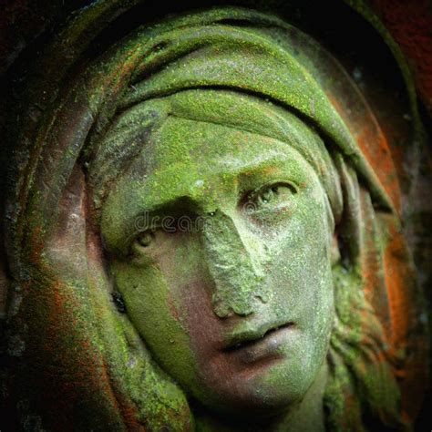 Virgin Mary Ancient Stone Statue Of Sad Woman In Grief Stock Image Image Of Cemetery Mary