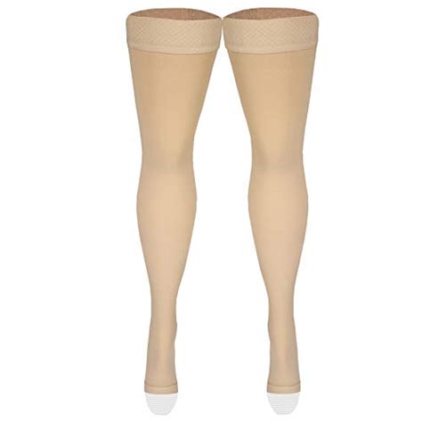 nuvein medical compression stockings 20 30 mmhg support women and men thigh length hose open