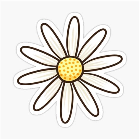 White Daisy Sticker For Sale By Mhea Redbubble