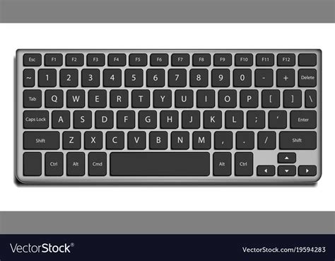 Laptop Keyboard Letters And Buttons Royalty Free Vector