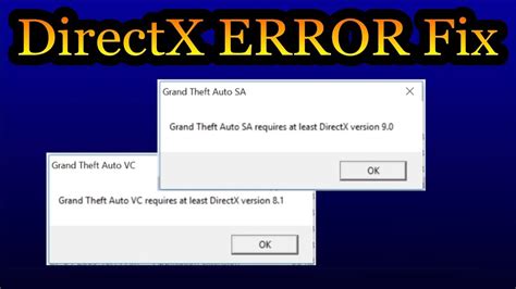 How To Fix Directx Error When You Run A Game Encountered An 8 1 And 9