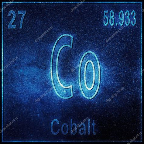 Elemento químico de cobalto signo con número atómico y peso atómico elemento de tabla
