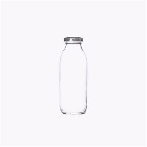 Round Glass Milk Jug With Screw Lid Manufacturer Factory Supplier