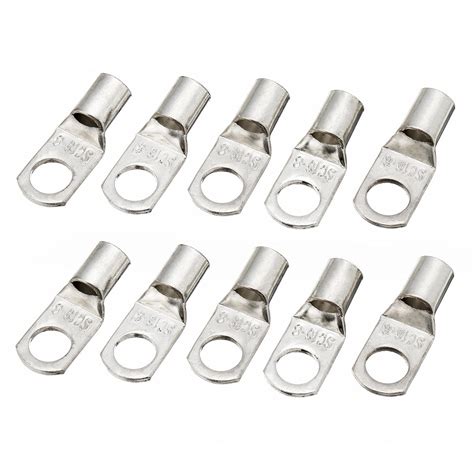 10 Pcs 16mm²x8mm Copper Cable Lugs Electrical Terminal Block Wire