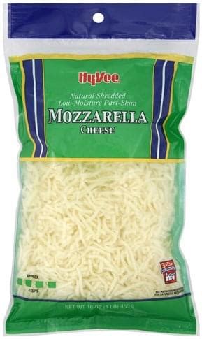 Hy Vee Shredded Cheese Natural Mozzarella Cheese Oz Nutrition