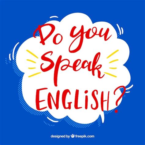 Do You Speak English Background Free Vector