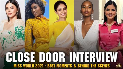 Miss World 2021 Close Door Interview Best Moments 🥇 Own That Crown