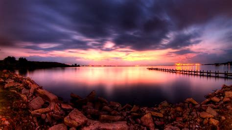 Hdr Sunrise And Sunset Landscape Wallpaper 04 Preview