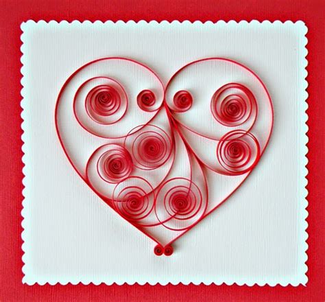 Paper Quilling Card For Valentines Day 3d Origami For Kids