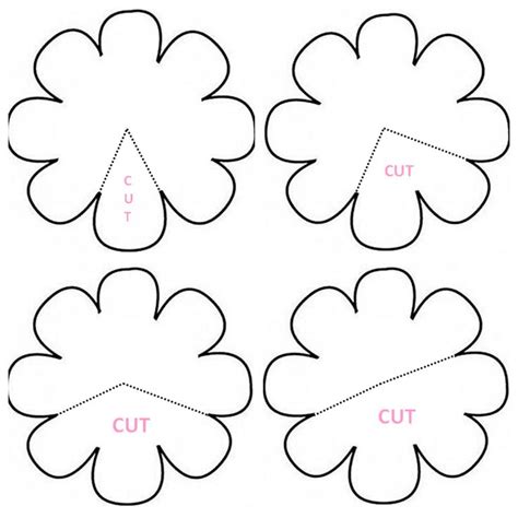 Paper Flower Stencil Bing Images Paper Flower Patterns Paper