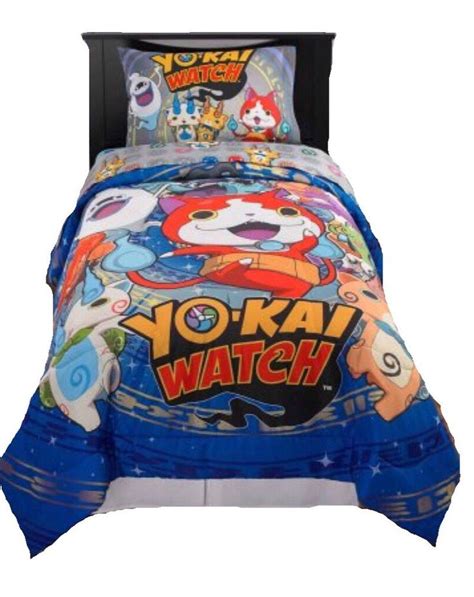 Yokai Watch Kids Twin Bedding 5 Piece Set Reversible Comforter Sheet