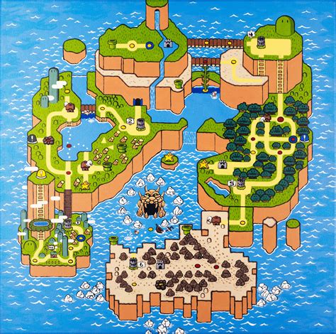 Super Mario World Map High Res Print of Original Acrylic | Etsy