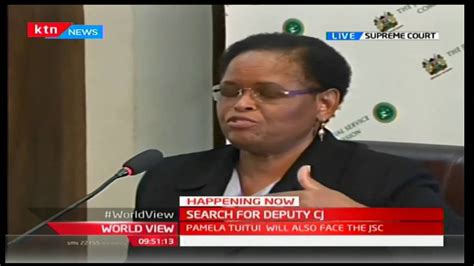 The 13 applicants include lady justice martha koome, senior counsel philip murgor, prof. Happening Now: Martha Koome being interviewed by the JSC ...