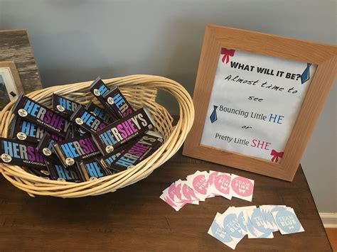 Gender reveal favors He or she favors Hersey bar favors Boy or girl favors | Gender reveal ...
