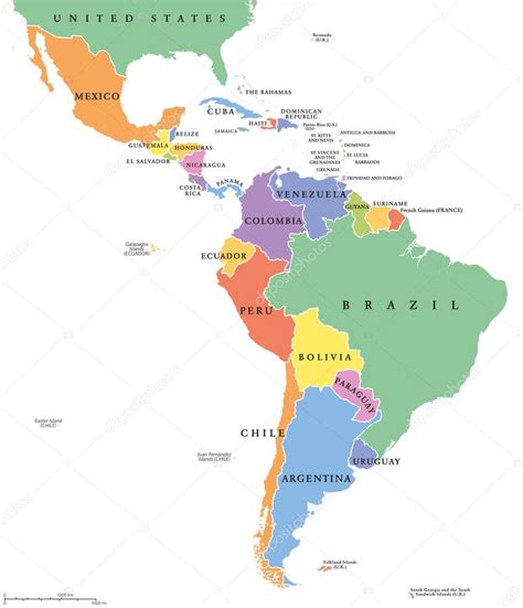 Latinská Amerika Mapa Mapa