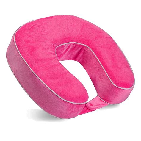 Worlds Best Memory Foam U Shaped Neck Pillow In Pink Neck Pillow Memory Foam Pillows
