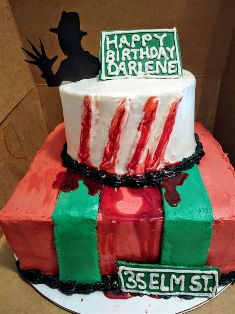 Freddy Krueger Themed Birthday Cake Birthday Cake Cupcake Cakes