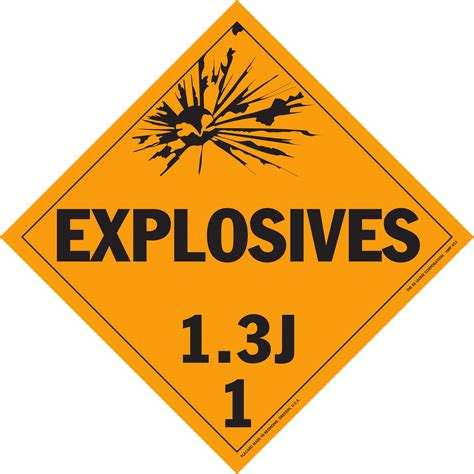 Hazardous Material Placards X Class Explosive