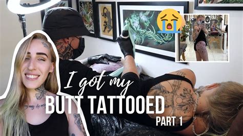 Tattoo Artist Gets Butt Tattoo Mandala Bum Tattoo So Painful Part