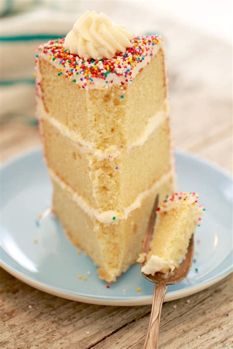 Just bake, frost, and decorate as desired! Vanilla Birthday Cake Recipe - Gemma's Bigger Bolder Baking