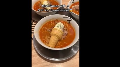 This Restaurant In Japan Serves Ramen Noodles Topped With Ice Cream