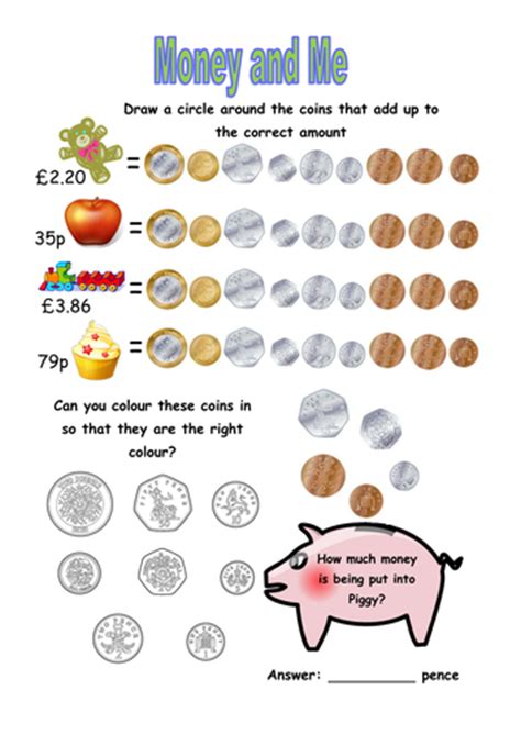 Why not use alongside these handy worksheets with fractions of amounts questions? Money and Me UK currency worksheet by tinklepowder - Teaching Resources - Tes