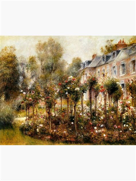 The Rose Garden At Wargemont By Pierre Auguste Renoir Art Print For