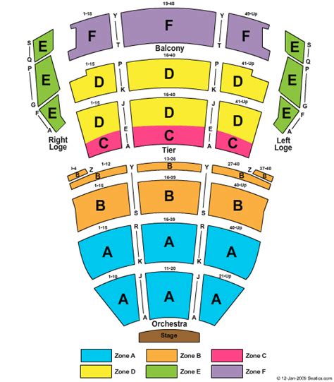 Tennessee Performing Arts Center Seating Chart Tennessee