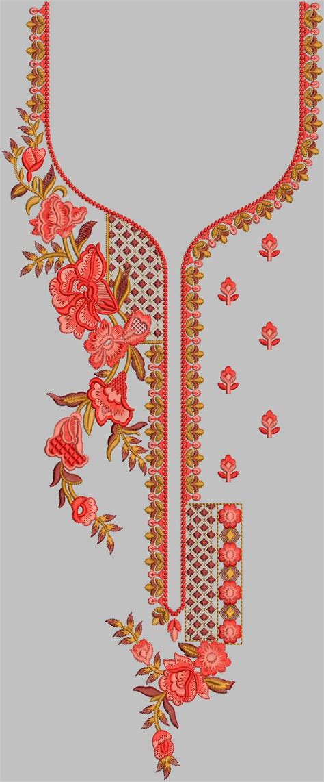 Pin By Emb Mall On Neck Design For Emb Mall Embroidery Designs