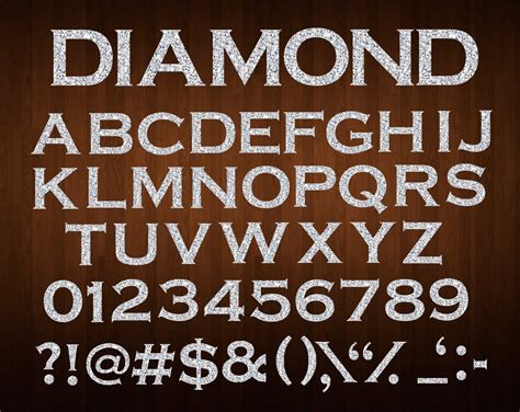 Diamond Font Png Diamond Alphabet Diamond Letters Diamond Etsy
