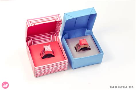 Origami Ring Box Tutorial Paper Kawaii