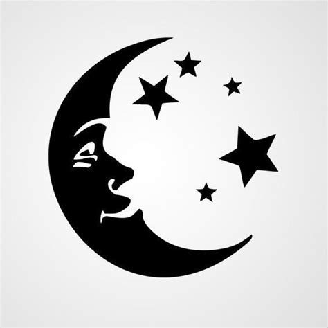 Crescent Moon And Stars By Dianesmith Tattoos Moon Silhouette
