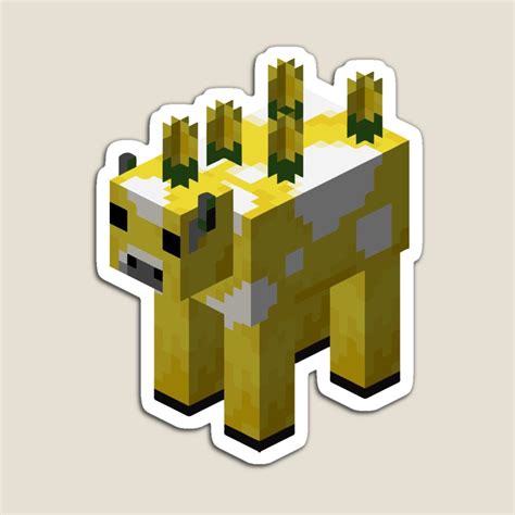 Moobloom Cow Minecraft Magnet By Doit All Minecraft Images Painting