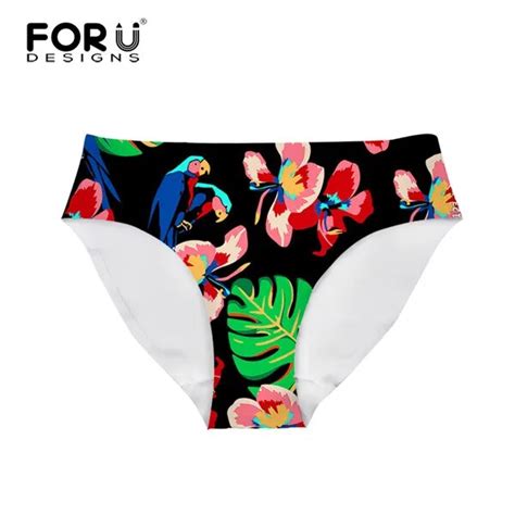 Forudesigns Black Flower Printing Traceless Panties Fashion Women Sexy