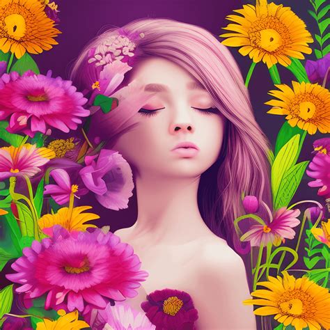 Cute Flower Character Graphic · Creative Fabrica