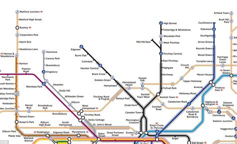 London Underground Tunnels Map