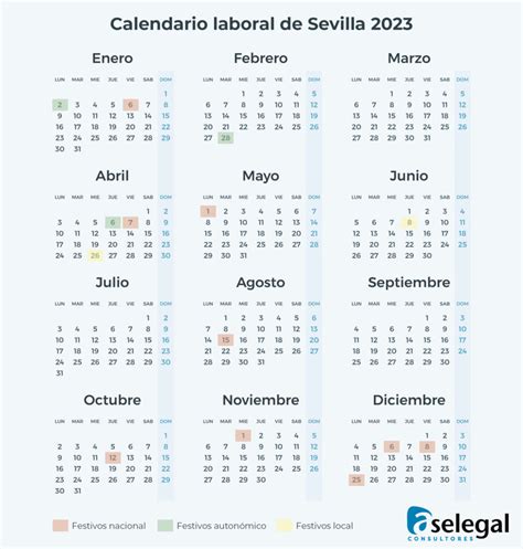Calendario Laboral De Sevilla 2023 Aselegal Consultores
