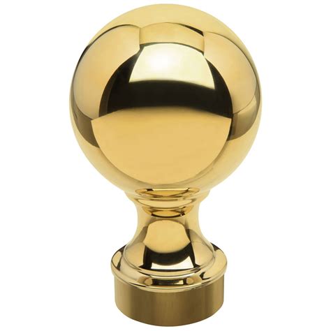 Polished Brass Ball Finial 2 Od 00 604 2 Architectural Railings End Caps And Finials