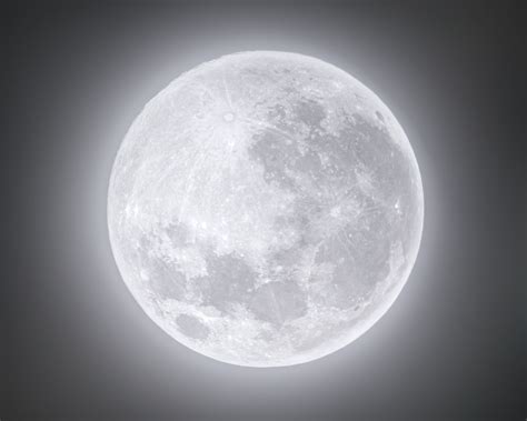 Full Moon On White Background · Free Stock Photo